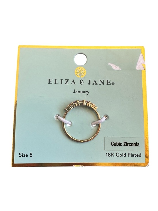 Eliza & Jane Jewelry - Eliza & Jane 18K Gold Plated Garnet Minimalist Ring